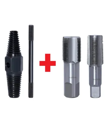 SET EXTRACTOR ESPECIAL RACORES CON MACHOS 1/2" Y 3/4"