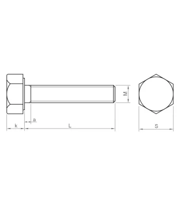 TORNILLO DIN 933 8.8 NEGRO