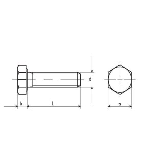 TORNILLO DIN 933 8.8 NEGRO