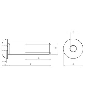 TORN. REDONDO ALLEN ISO 7380 10.9 NEGRO