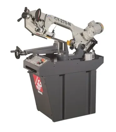 TRONZADORA SIERRA CINTA MG Mod. CY-270/N. Manual, Capacidad 225 y 245x150. Giro 45/60.