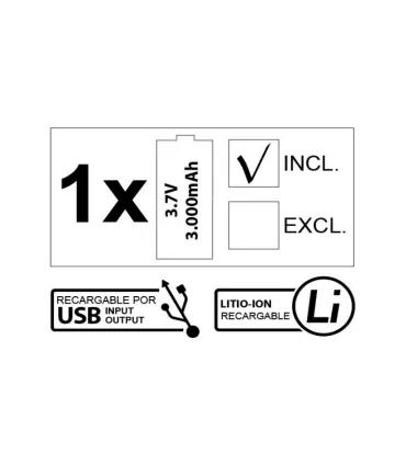 FOCO RECARG. LED 10W 1000LUMENS USB RANGER