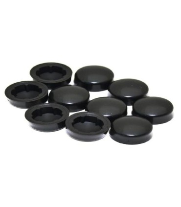 TAPON PLANO P/TORNILLO M-8 LLAVE DE 13 NEGRO