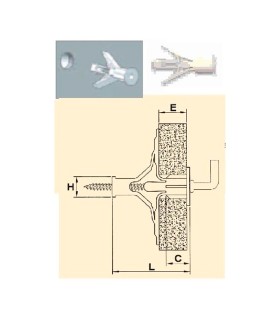 CAJA 100 TACOS C/ALAS 10x40 (P/Hueco 4-12mm)