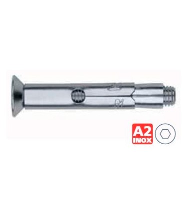 ANCLAJE BRIC INOX-A2 Ø10 CORTO, C/TORN. 7991 M8x60