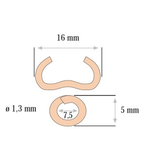 CAJA 1000 GRAPAS OMEGA 16mm
