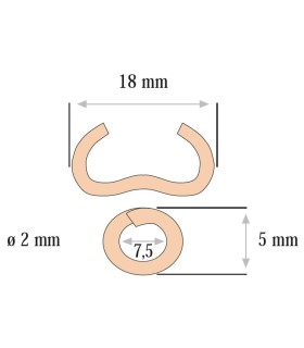 CAJA 1000 GRAPAS OMEGA 18mm