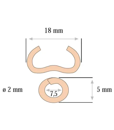 CAJA 1000 GRAPAS OMEGA 18mm