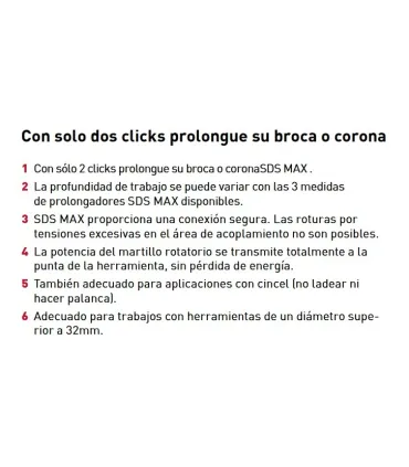 ADAPTADOR PARA EXTENSION SDS-MAX DOBLE iconnect