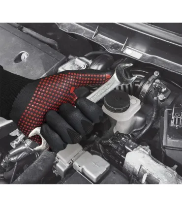 GUANTES DE NITRILO JUBA SIN COSTURAS AGILITY DOTS