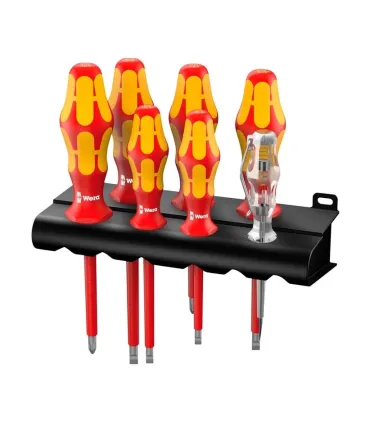 SET 7 DESTORNILLADOR 1000VOLT  WERA ROJOS