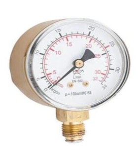 MANOMETRO 0-2'5 BAR  63mm R-1/4 VERTICAL ACETILENO