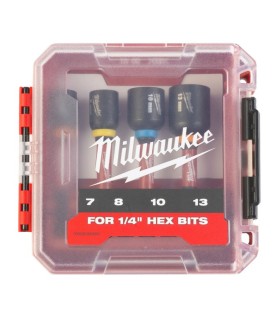 ESTUCHE DE 4 VASOS CON EJE SHOCKWAVE IMPACT DUTY MILWAUKEE