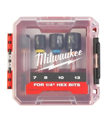 ESTUCHE DE 4 VASOS CON EJE SHOCKWAVE IMPACT DUTY MILWAUKEE