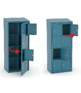 ARMARIO DISTRIBUCION ROPA LIMPIA 160.12.2.T1. 10 CASILLEROS 320x265 EN 2 COLUMNAS