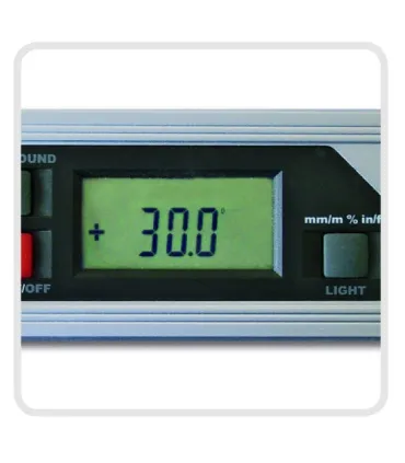 NIVEL INCLINOMETRO DIGITAL 600MM. MEDICION EN GRADOS Y %