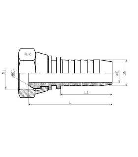 HEMBRA GIRATORIA   1/4" NPSM DN 1/4"