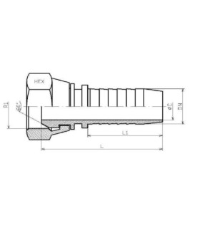 HEMBRA GIRATORIA   3/8" NPSM DN 3/8"