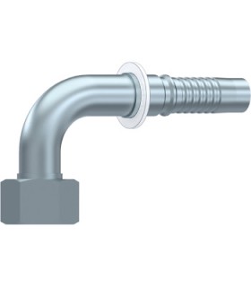 HEMBRA GIRATORIA MÉTRICA 90° CONO24° +JUNTA INTERLOCK M36X2 DN 3/4"