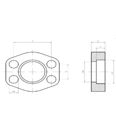 BRIDA ENTERA H 6000 PSI 1"1/4 (4 AG)