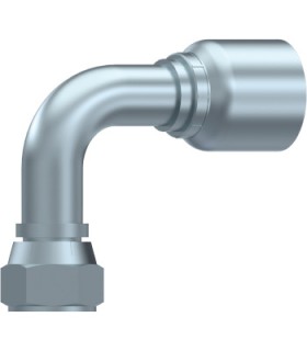 HEMBRA GIRATORIA  90° S.43 UNA SOLA PIEZA JIC37° 9/16" 18H UNF DN 3/8"