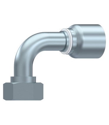HEMBRA GIRATORIA 90° MET, S.43 UNA SOLA PIEZA CONO24° M16X1,5 DN 5/16"