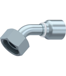 HEMBRA GIRATORIA 45° MET, S.43 UNA SOLA PIEZA CONO24° M20X1,5 DN 3/8"