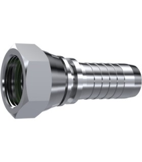 HEMBRA GIRATORIA  RECTA CONO 60° C/J TORICA INOX 1" BSP DN 1"