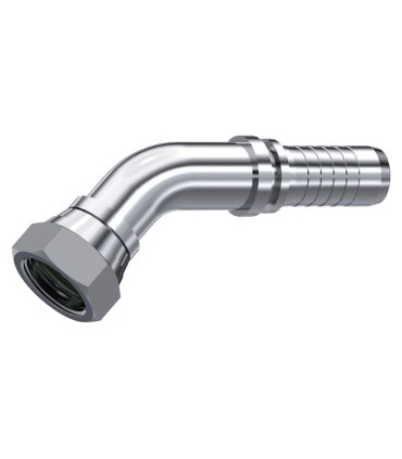 HEMBRA GIRATORIA  45° CONO 60° C/J TÓRICA INOX 1" BSP DN 1"