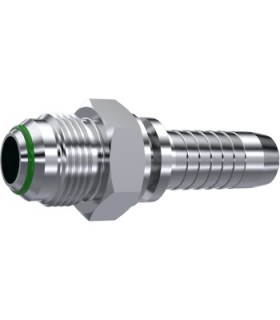 MACHO ROSCA JIC CONO 37° +JUNTA INOX 7/16" 20H UNF DN 1/4"