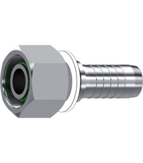 HEMBRA GIRATORIA RECTA MÉTRICA C/JUNTA TÓRICA -INOX Ø 16 S M24X1.5 DN 1/2"