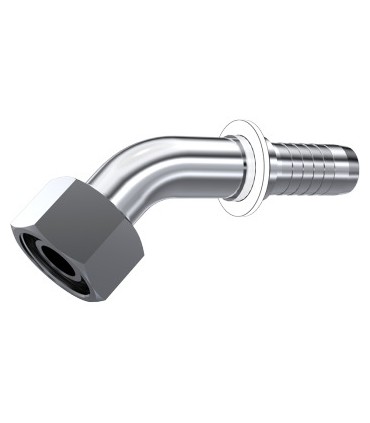 HEMBRA GIRATORIA MÉTRICA 45° C/JUNTA TÓRICA INOX Ø 10 L M16X1.5 DN 5/16"