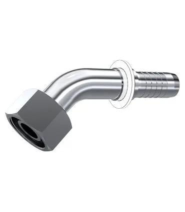 HEMBRA GIRATORIA MÉTRICA 45° C/JUNTA TÓRICA INOX Ø 18 L M26X1.5 DN 5/8"