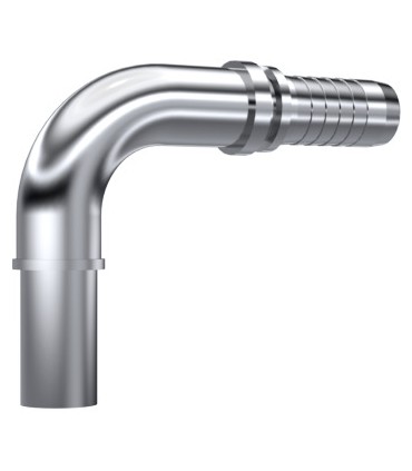 ESPIGA LISA 90° MÉTRICA INOX Ø 8 DN 5/16"