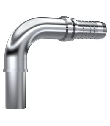 ESPIGA LISA 90° MÉTRICA INOX Ø 10 DN 1/4"