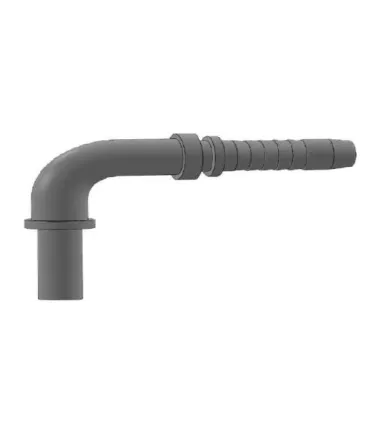 ESPIGA LISA 90° TUBO GAS INOX Ø 9.5 DN 3/8"