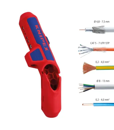PELACABLES UNIVERSAL KNIPEX ERGOSTRIP CABLE/COAXIAL
