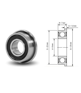 RODAMIENTO 1HB 698-2RS-ESP 19x8x6 2RS CON VALONA
