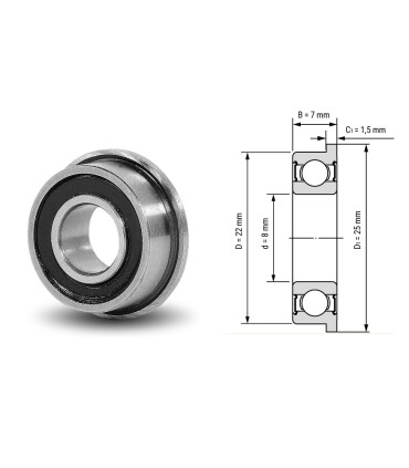 RODAMIENTO 1HB 698-2RS-ESP 19x8x6 2RS CON VALONA
