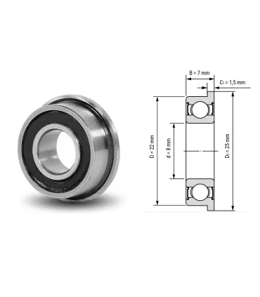 RODAMIENTO 1HB 698-2RS-ESP 19x8x6 2RS CON VALONA