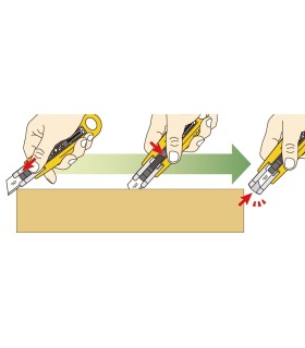 CUTTER OLFA SK-4 SEGURIDAD CUCHILLA AUTO. APTO ZURDOS