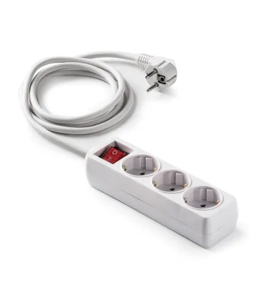 BASE MULTIPLE 3 TOMAS 3680W 16A-250 CON TTL+INTERRUP 1,5mts.