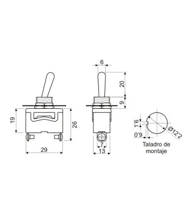 INTERRUPTOR MAQ 3 POLOS - 3 POSICIONES 252