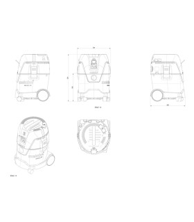 ASPIRADOR METABO ASA-25L-PC 1250W 25L CONEXION AUTOMATICA + LIMPIEZA FILTRO
