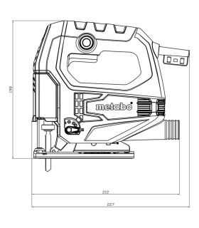 SIERRA CALAR METABO 450W STEB-65-QUICK Corte 65mm