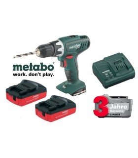 TALADRO PERCUTOR 18V METABO BASIC 2 BATERIAS 1,3AH SB18