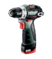TALADRO ATORNILLADOR METABO 2 BAT.12V-2Ah POWERMAX BASIC