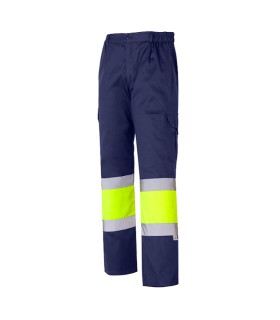 PANTALÓN LARGO MULTIBOLSILLOS COMBINADO ALTA VISIBILIDAD