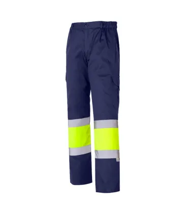 PANTALÓN LARGO MULTIBOLSILLOS COMBINADO ALTA VISIBILIDAD