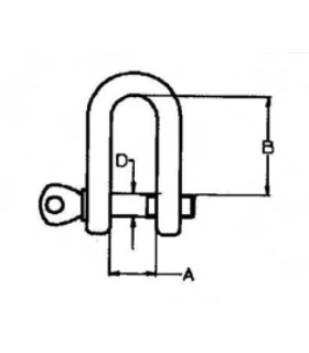 GRILLETE RECTO GALV. 24mm 1"(2100KG)